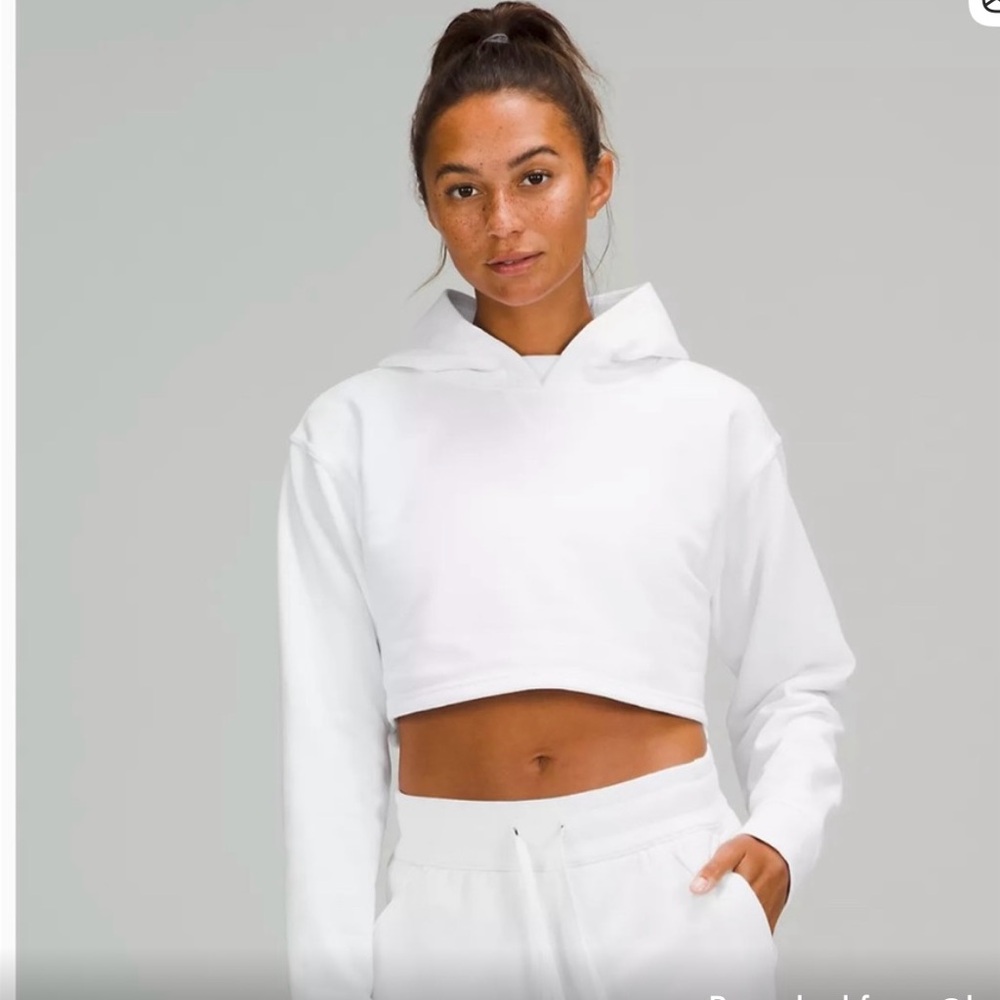 Lululemon All Yours Cropped White Hoodie - NWT